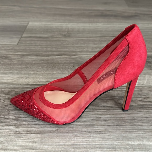 NEW in Origina Box Nine West Red Tayen Heels - Picture 5 of 10